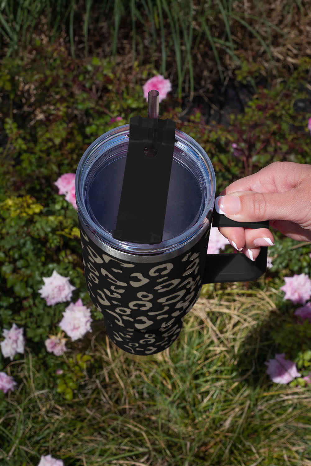 Multi Colors in this Leopard Stainless Double Insulated Tumbler Mug with Handle