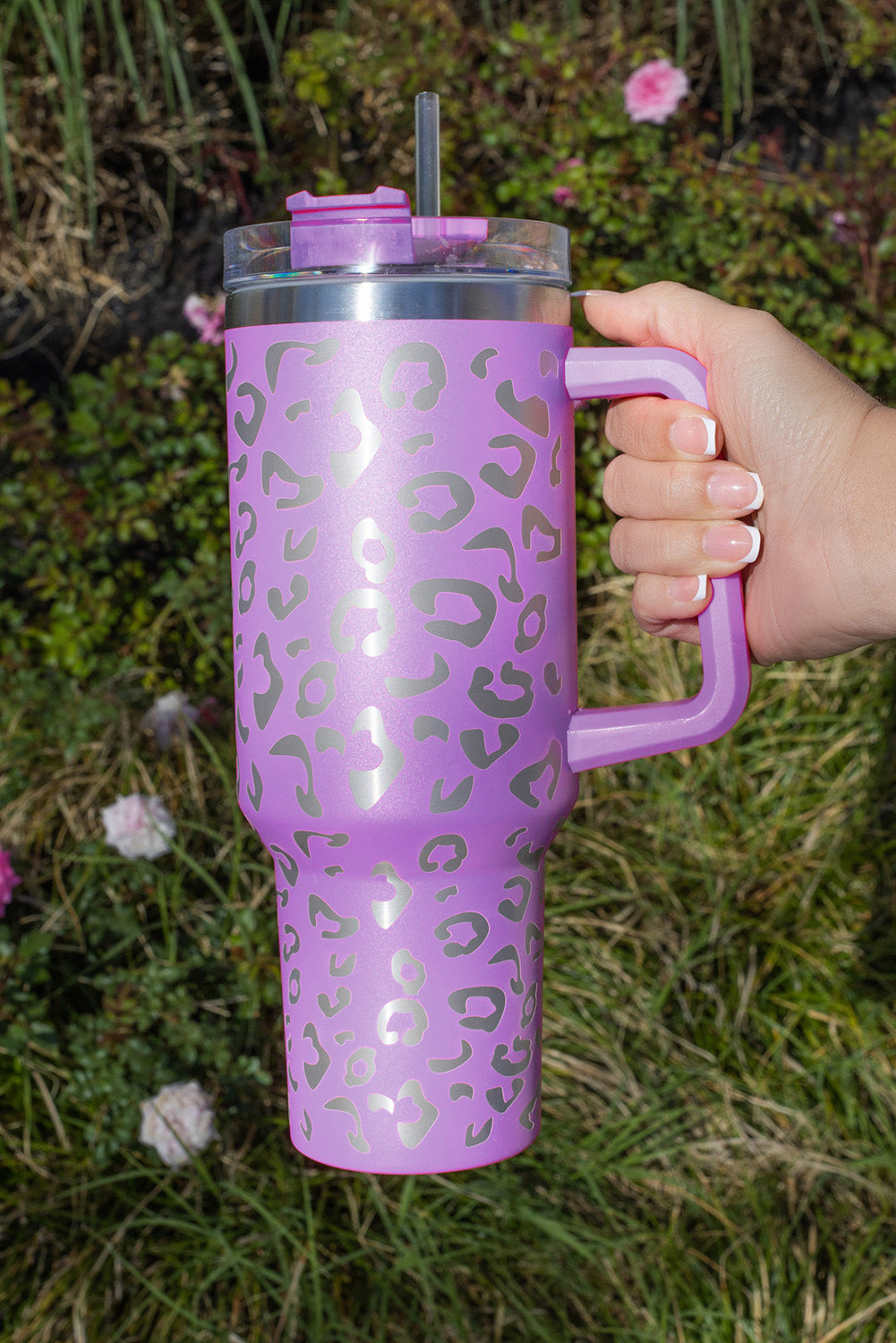 Multi Colors in this Leopard Stainless Double Insulated Tumbler Mug with Handle