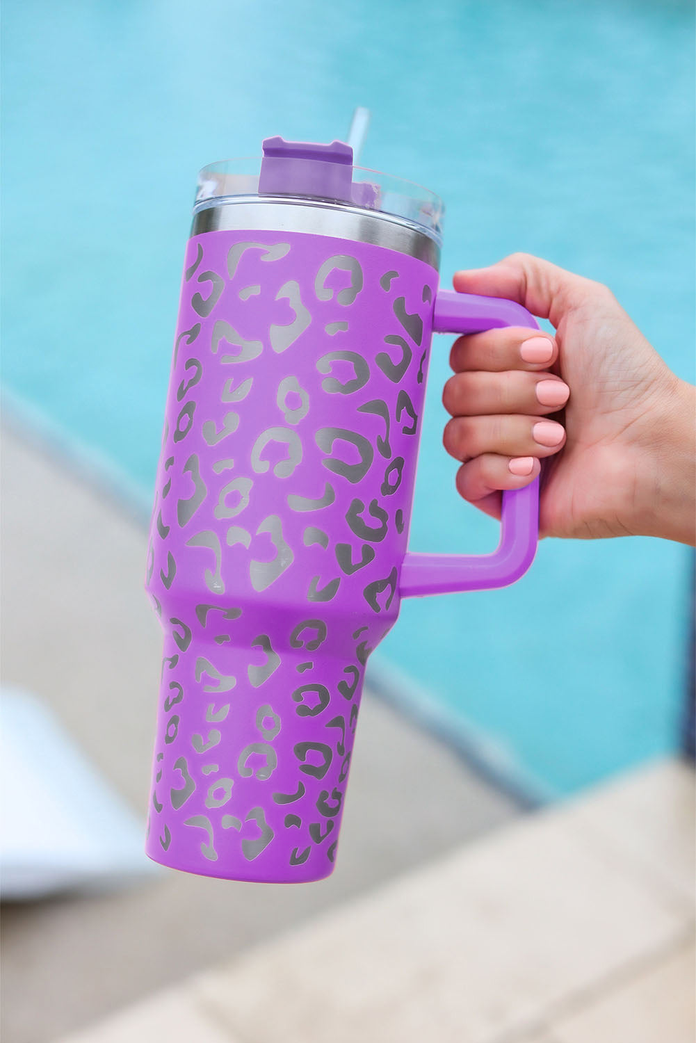 Multi Colors in this Leopard Stainless Double Insulated Tumbler Mug with Handle