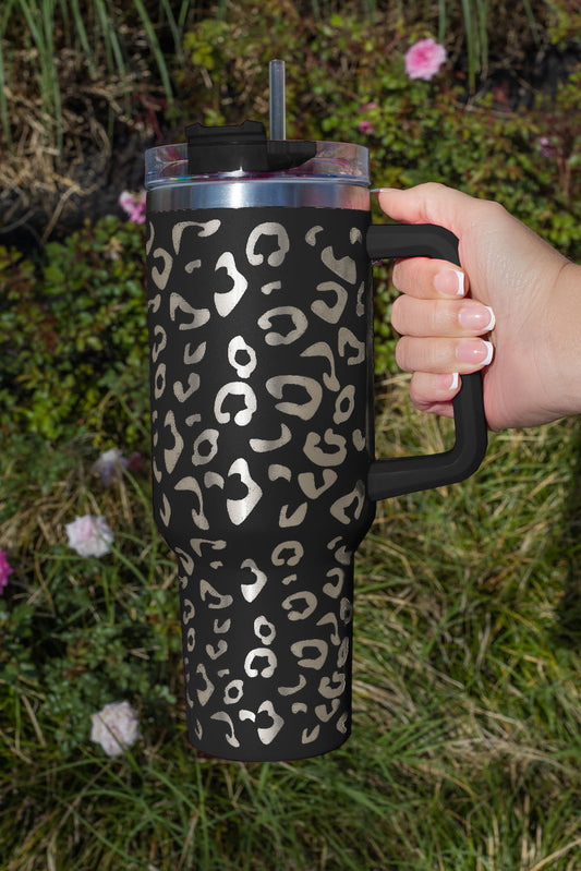 Multi Colors in this Leopard Stainless Double Insulated Tumbler Mug with Handle