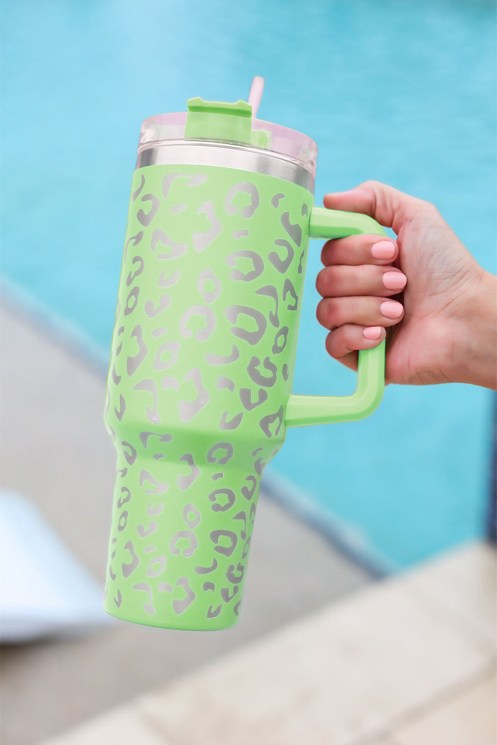 Multi Colors in this Leopard Stainless Double Insulated Tumbler Mug with Handle